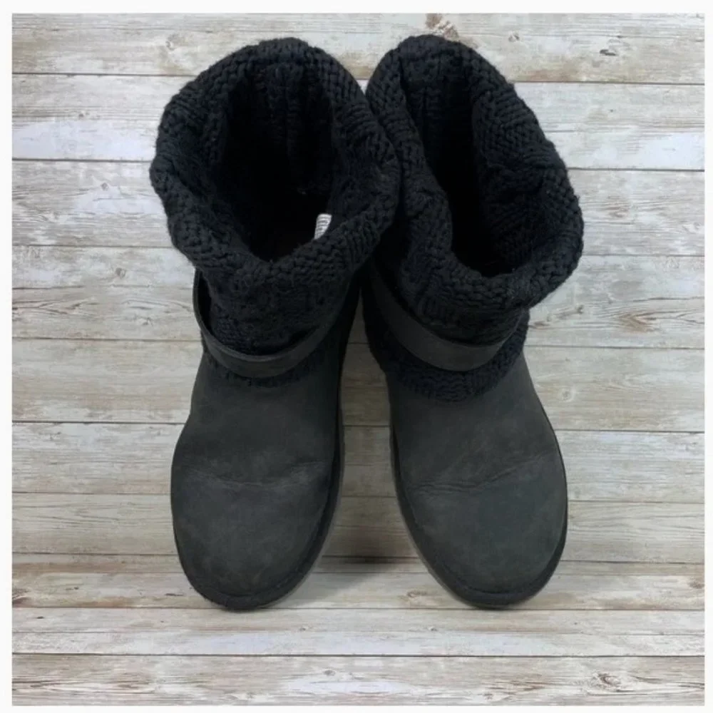 UGG K Cambridge Leather & Sweater Boot 1008174k